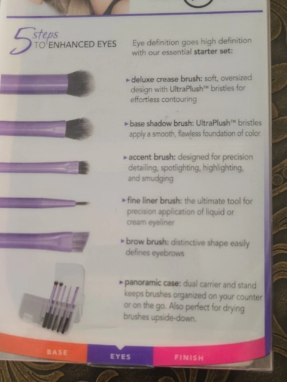 Real Techniques Eyes Starter Brush Set - Metallic Purple Handles